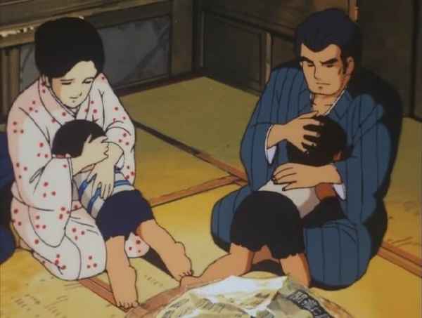 barefootgenAt27m49s Gen and his brother in the arms of their parents